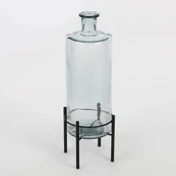 Mica Decorations Guan Glazen Fles - H40 x Ø15 cm - Transparant