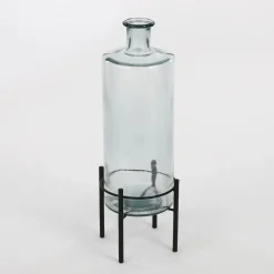 Mica Decorations Guan Glazen Fles - H40 x Ø15 cm - Transparant