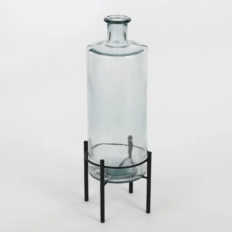 Mica Decorations Guan Glazen Fles - H40 x Ø15 cm - Transparant