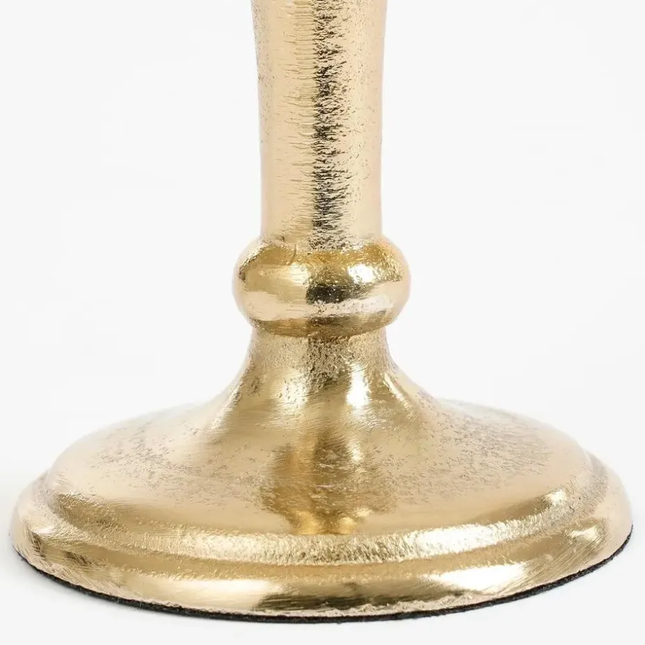 Mica Decorations Kandelaar - L11 x B8 x H20 cm - Aluminium - Goud