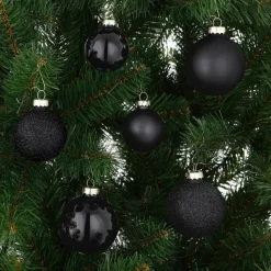 Mica Decorations Kerstballen Set - 26 Stuks - Ø7 cm - Glas - Zwart