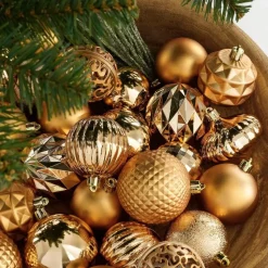 Mica Decorations Kerstballen Set - 60 Stuks - Koper