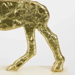 Mica Decorations Kerstdecoratie Hert - L20 x B5 x H27 cm - Champagne