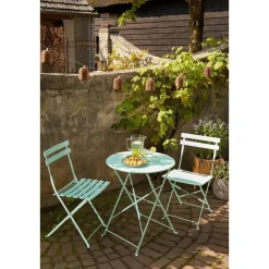 Mica Decorations Laurence Bistro Set - Set of 3 - Metaal - Lichtgroen