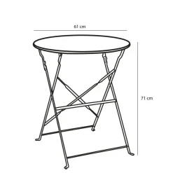 Mica Decorations Laurence Bistro Set - Set of 3 - Metaal - Lichtgroen
