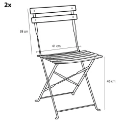 Mica Decorations Laurence Bistro Set - Set of 3 - Metaal - Lichtgroen