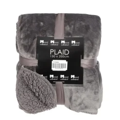 Mica Decorations Mardy Fleece Plaid - L200 x B150 cm - Antraciet