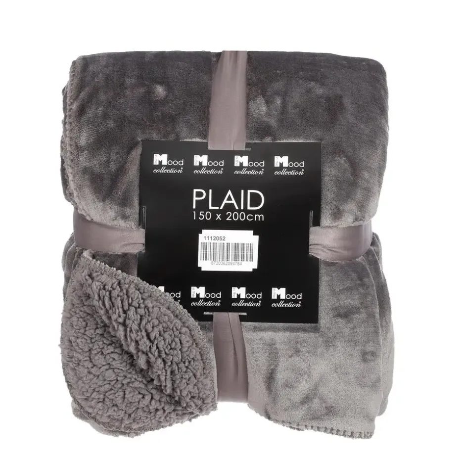 Mica Decorations Mardy Fleece Plaid - L200 x B150 cm - Antraciet