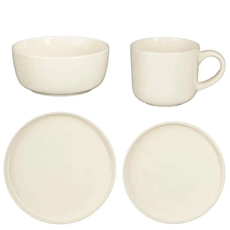 Mica Decorations Ozzu Serviesset 4 Persoons - Steengoed - Off-white