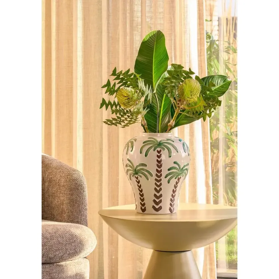 Mica Decorations Paradiso Vaas - H32 x Ø26 cm - Keramiek - Off-white