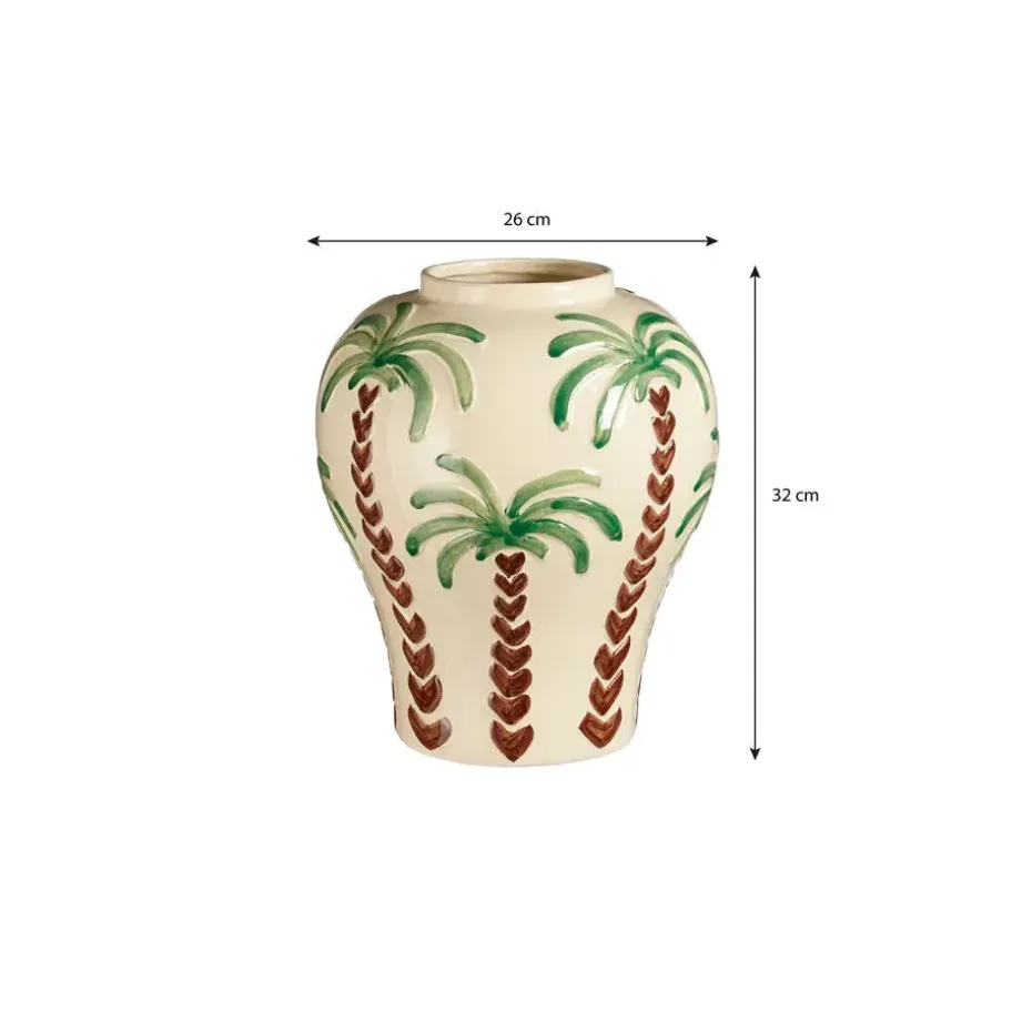 Mica Decorations Paradiso Vaas - H32 x Ø26 cm - Keramiek - Off-white