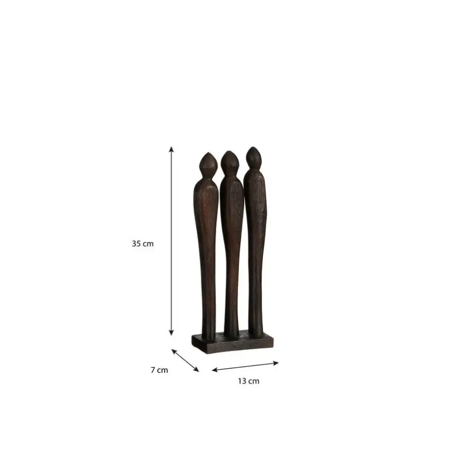 Mica Decorations Pegara Woondecoratie - L7 x B13 x H35 cm - Hout