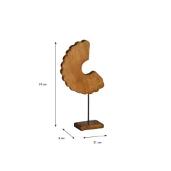 Mica Decorations Petra Decoratie - L39 x B21 x H8 cm - Hout - Bruin