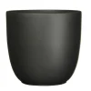 Mica Decorations Planten/bloempot Tusca - Zwart - D22/H20 cm