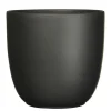 Mica Decorations Planten/bloempot Tusca - Zwart - D31/H28 cm
