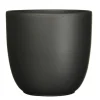 Mica Decorations Planten/bloempot Tusca - Zwart - D28/H25 cm