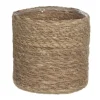 Mica Decorations Plantenpot - rotan - bruin - plantenmand - 18 x 18 cm