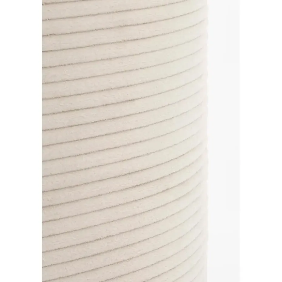 Mica Decorations Poef met Opbergruimte - H41 x Ø42 cm - Off-white