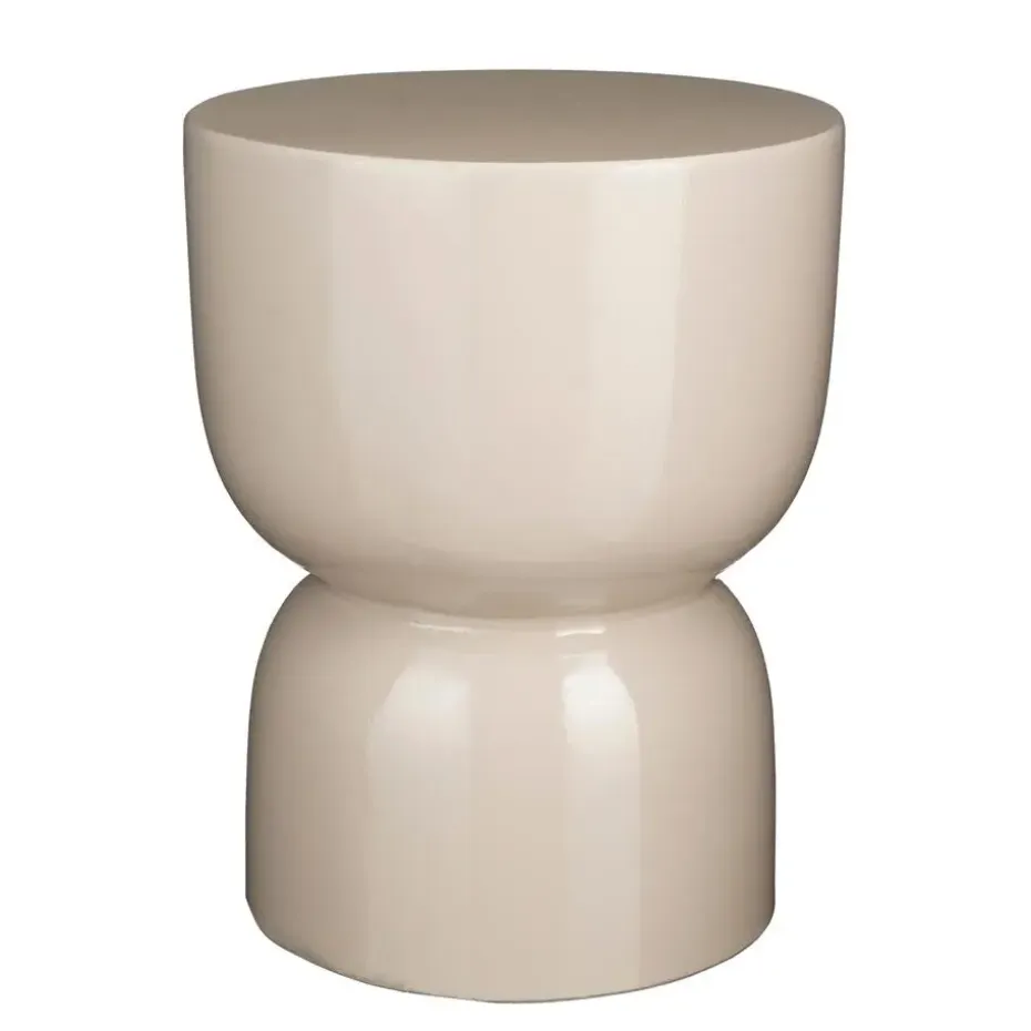 Mica Decorations Stage Bijzettafel - H45 x Ø35 cm - Cement - Beige