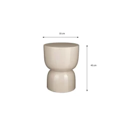 Mica Decorations Stage Bijzettafel - H45 x Ø35 cm - Cement - Beige