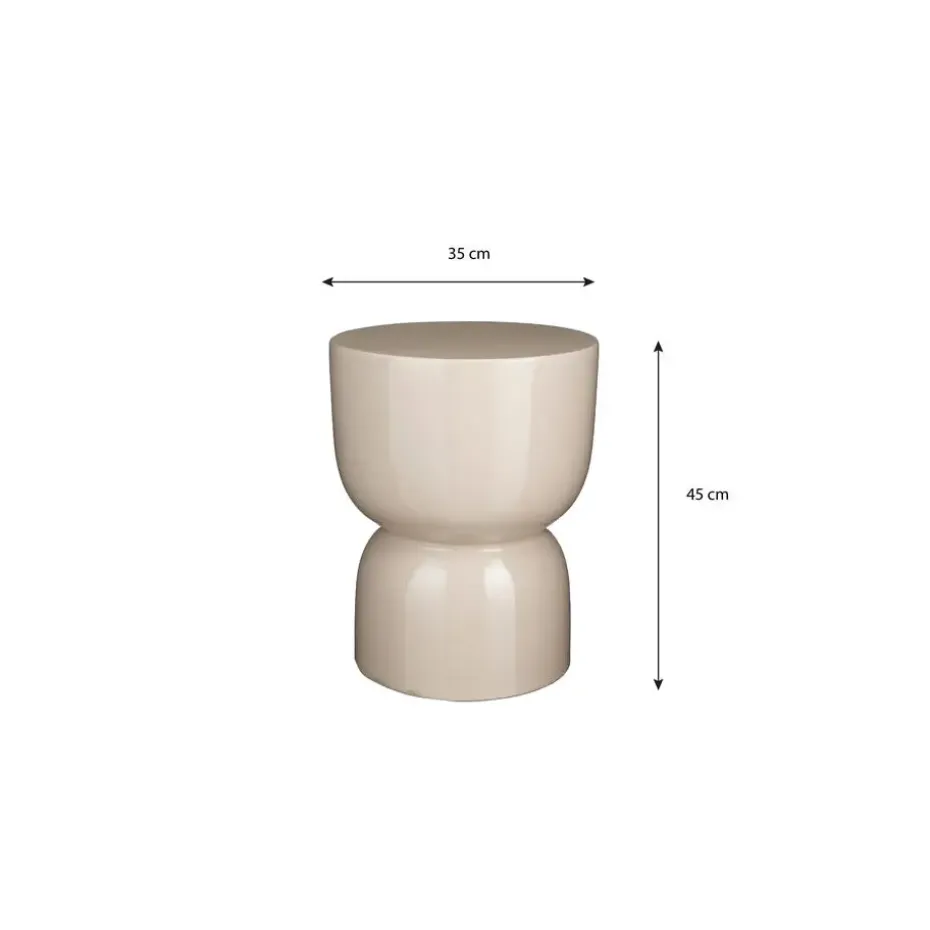 Mica Decorations Stage Bijzettafel - H45 x Ø35 cm - Cement - Beige