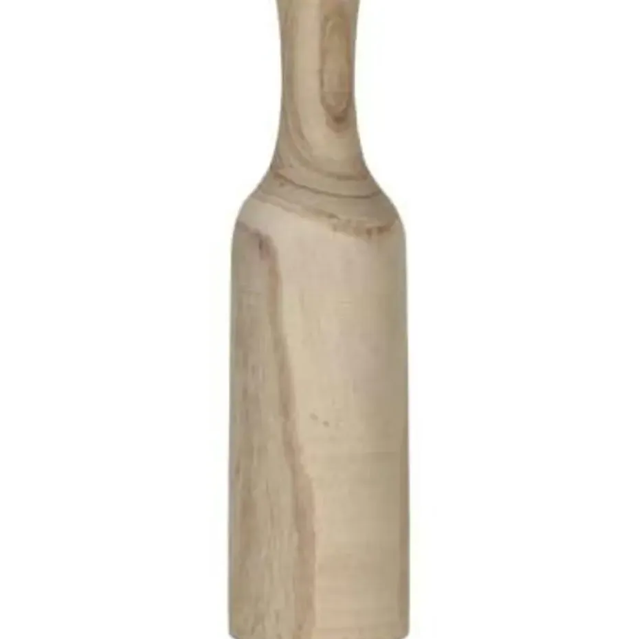 Mica Decorations Vaas - hout - bruin - 14 x 47 cm