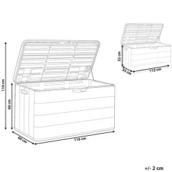 MILIES - Kussenbox - Wit - 116 x 60 cm - Synthetisch materiaal
