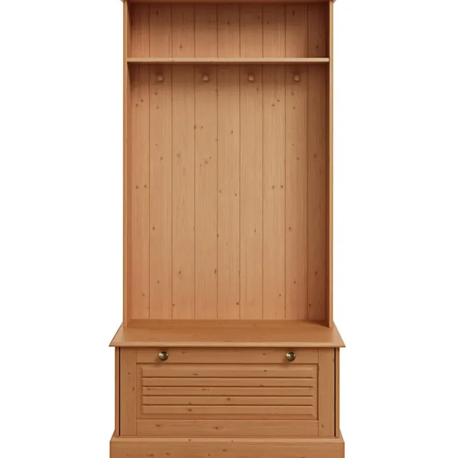 Mille - Garderobe met 1 klepdeur in grenen