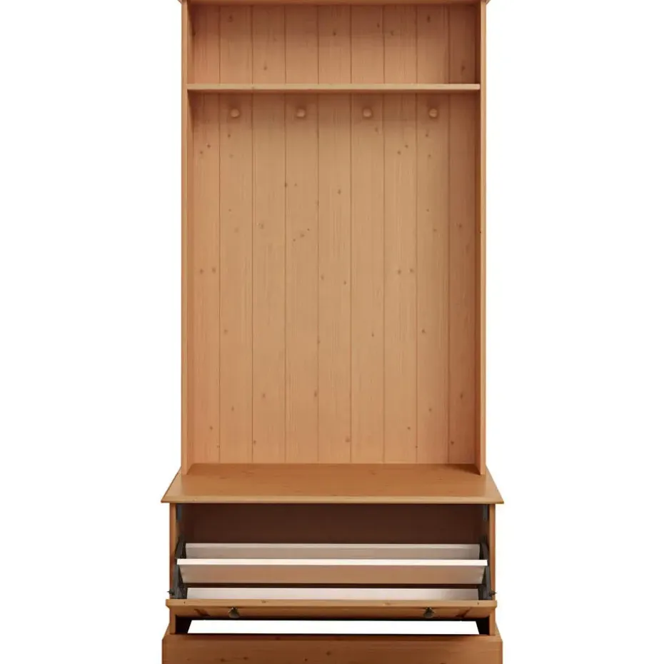 Mille - Garderobe met 1 klepdeur in grenen