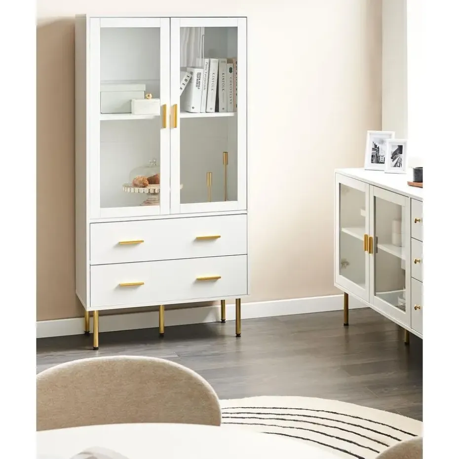 MILORA - Buffetkast - Wit - MDF