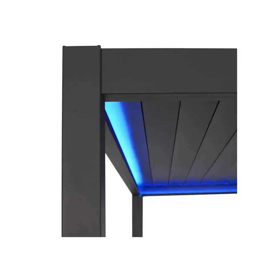 Mirador Deluxe overkapping elektrisch met LED 300 x 600 antraciet