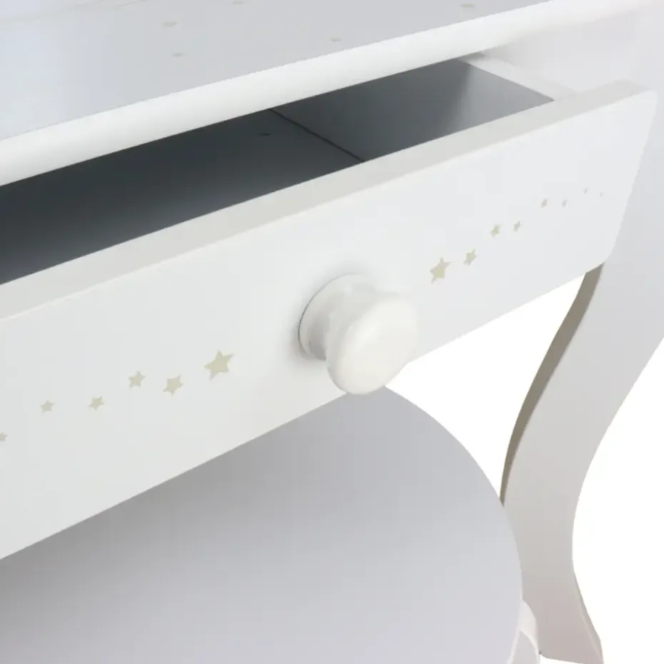 MISOU Make up Tafel voor Meisjes Kaptafel Kind met Kruk en Spiegel