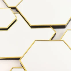 MISOU Spiegel Hexagon Goud 61,5x38cm Spiegels Wandspiegel