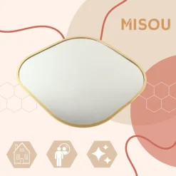 MISOU Spiegel Organische Vorm Goud 25x34cm