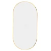 MISOU Spiegel Wandspiegel Rond Ovaal Goud 50 cm