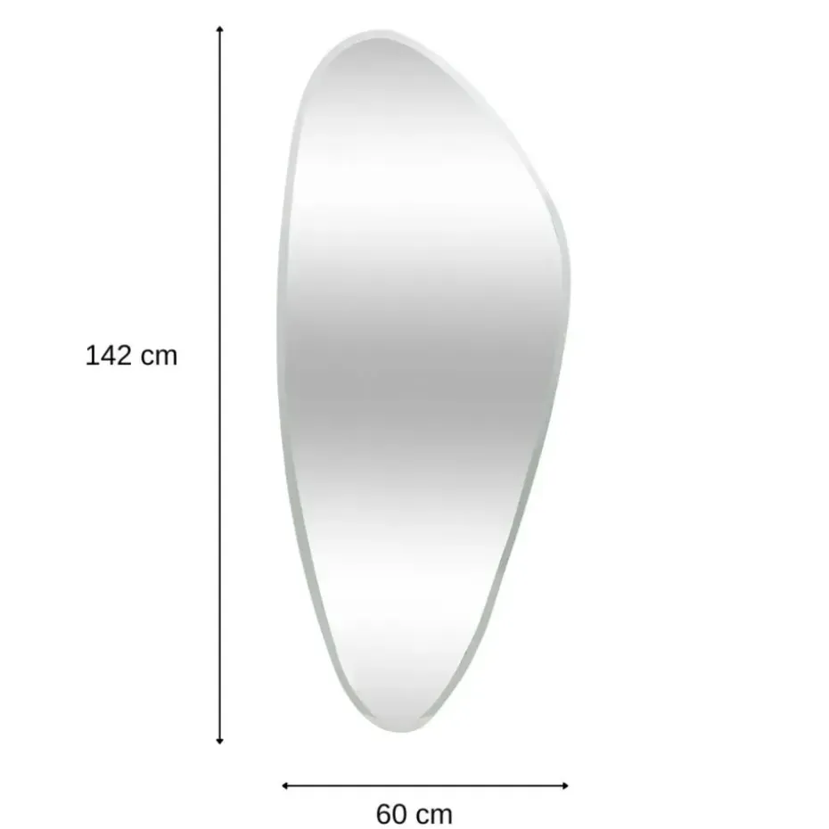 MISOU Wandspiegel Organische Vorm - Zilver