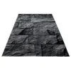 Modern Design Vloerkleed Parma - Zwart/Grijs - Laagpolig 120x170 cm