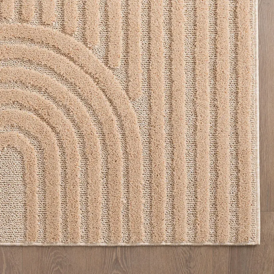 Modern Japandi Vloerkleed - Roze - Boho Scandinavisch - 200x290 cm Laagpolig