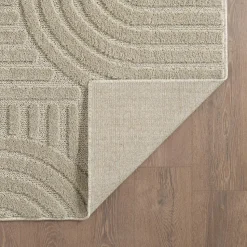 Modern Japandi Vloerkleed - Beige - Boho Scandinavisch - 160x230 cm Laagpolig