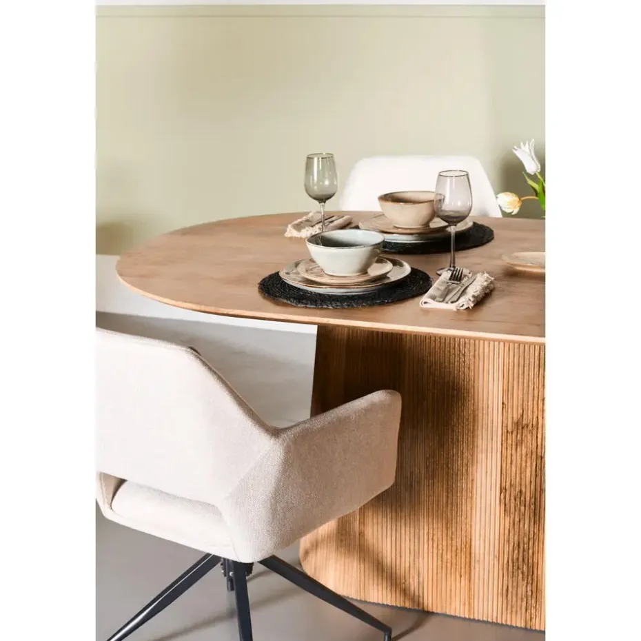 Mokka Eettafel Lichtbruin 180cm