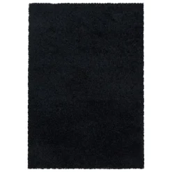 Monaco Soft Shaggy Hoogpolig Vloerkleed Black - 140x200 CM