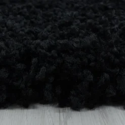Monaco Soft Shaggy Hoogpolig Vloerkleed Black - 140x200 CM
