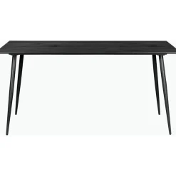 Monza - Eettafel 160x90 cm 6 zitplaatsen zwart hout look