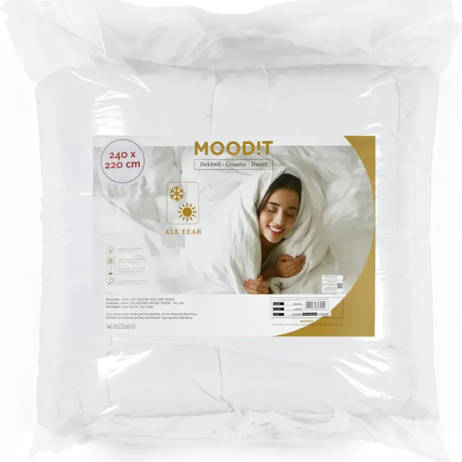 Moodit Dekbed Winston - Hotelmaat Extra Lang - 260 x 240 cm - Polyestervulling