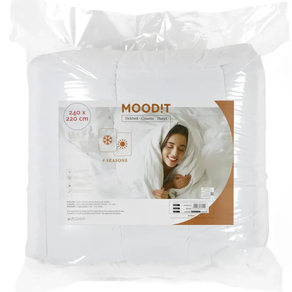 Moodit 4-Seizoenen Dekbed Winston - Hotelmaat - 260 x 240 cm - Polyestervulling