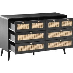 MOURA - Ladekast 6 lades - Zwart - MDF