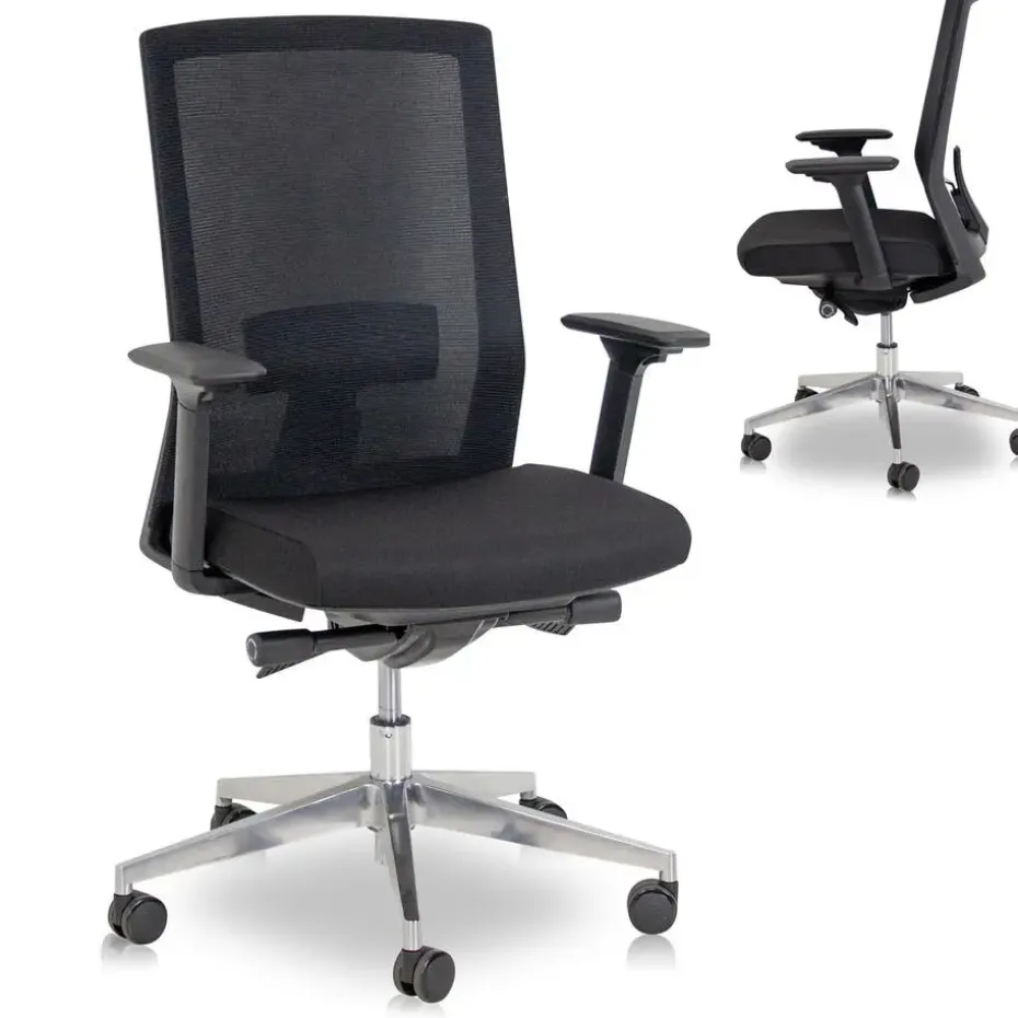 MRC COMFORT Set - Zit-sta bureau + stoel - 160x80 - robuust eiken