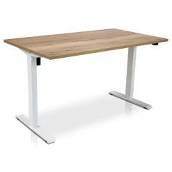 MRC EASY elektrisch ARBO zit-sta bureau - 120x80cm - wit - robuust eiken