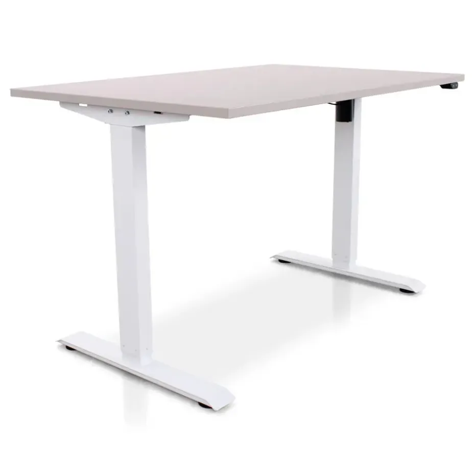 MRC EASY Zit-Sta Bureau – Elektrisch Verstelbaar – 140x80 cm – Blad Sand Grey