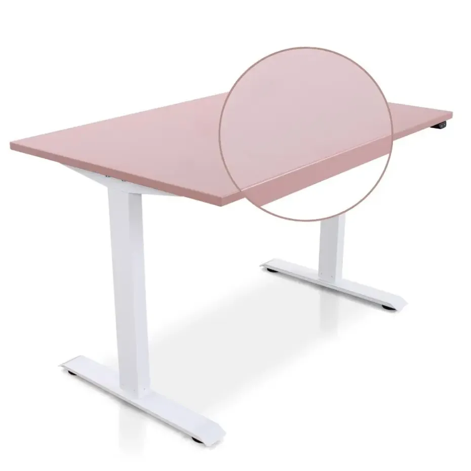 MRC EASY Zit-Sta Bureau – Elektrisch Verstelbaar – 120x80 cm – Blad Dusty Rose